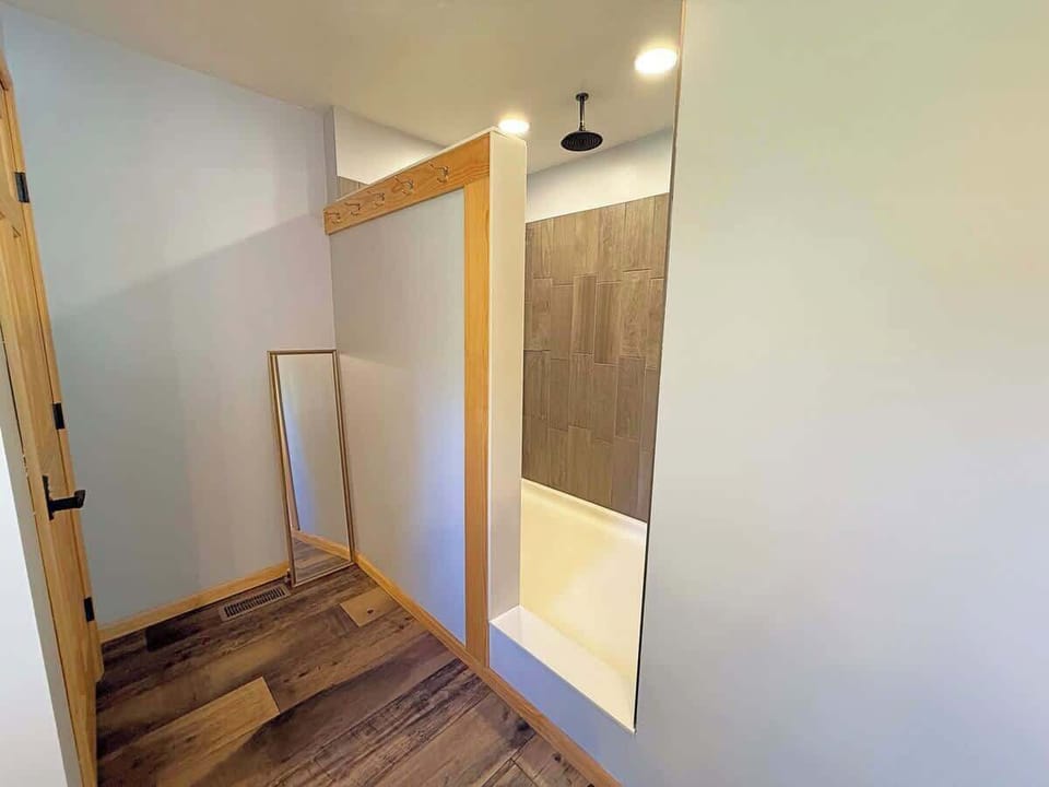 Master bathroom with large shower 