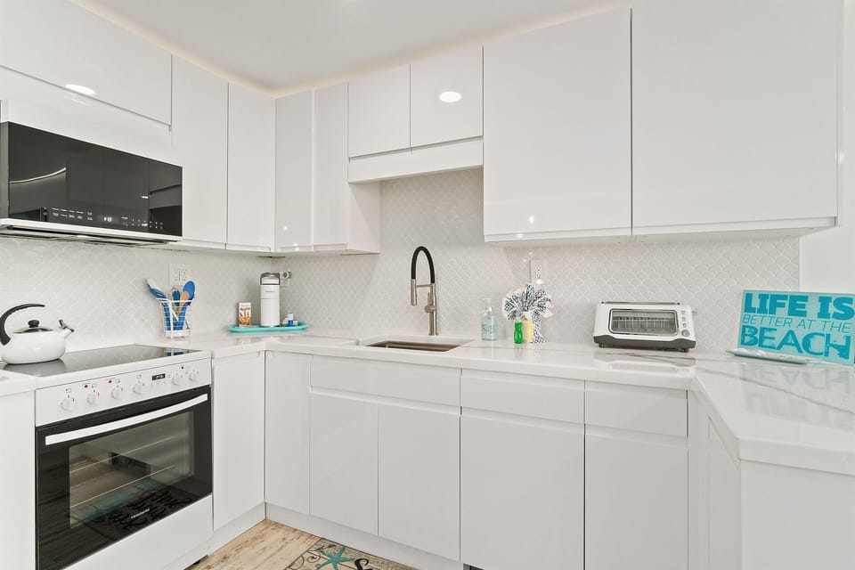 Modern redesigned kitchen with all the amenities of home