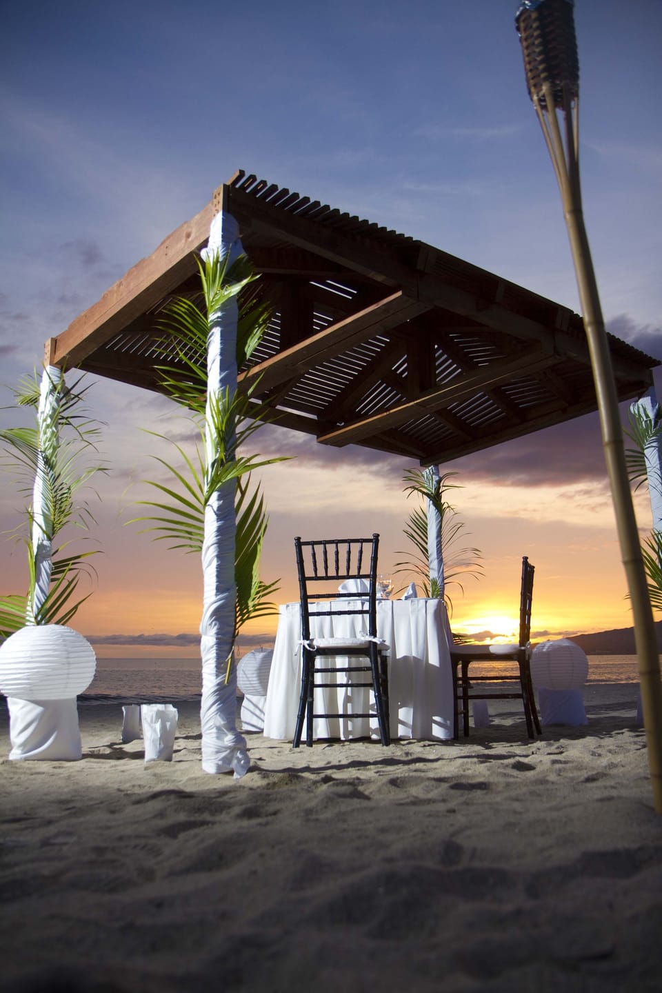 Outdoor wedding area