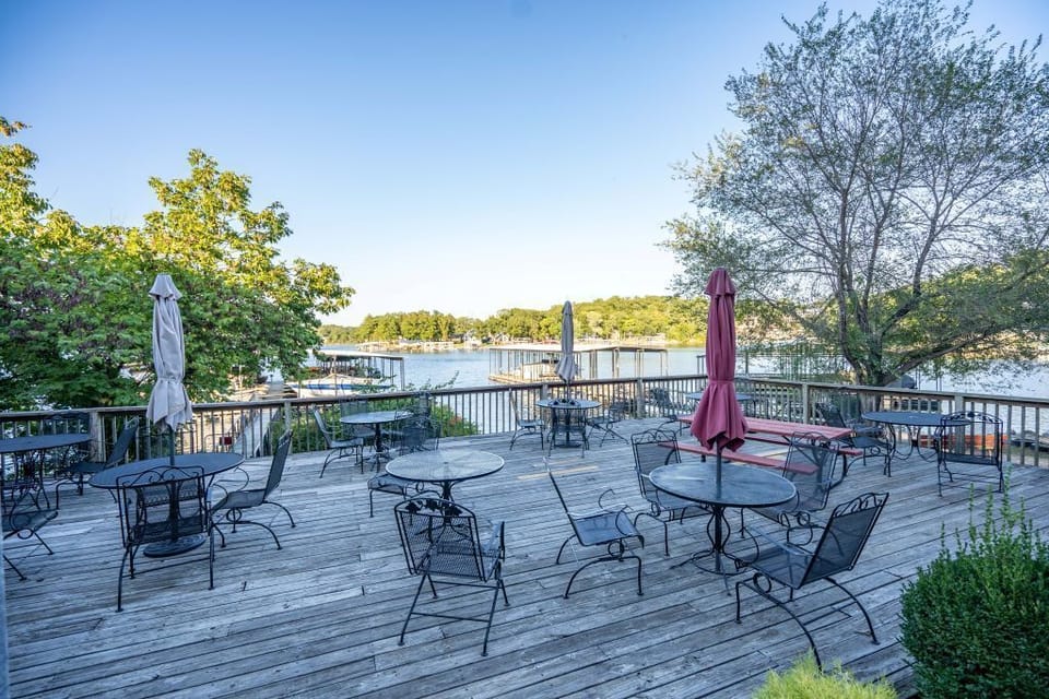Gather with family on the poolside deck—relax, dine, and enjoy lake views!