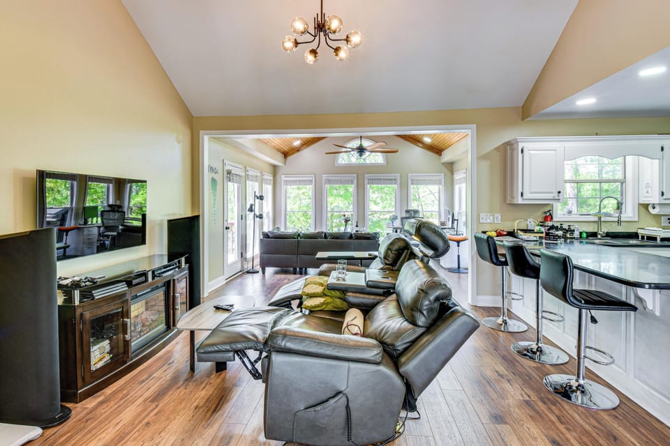 Living Room | Upper Level | Multi-Level Home | Central A/C & Heating
