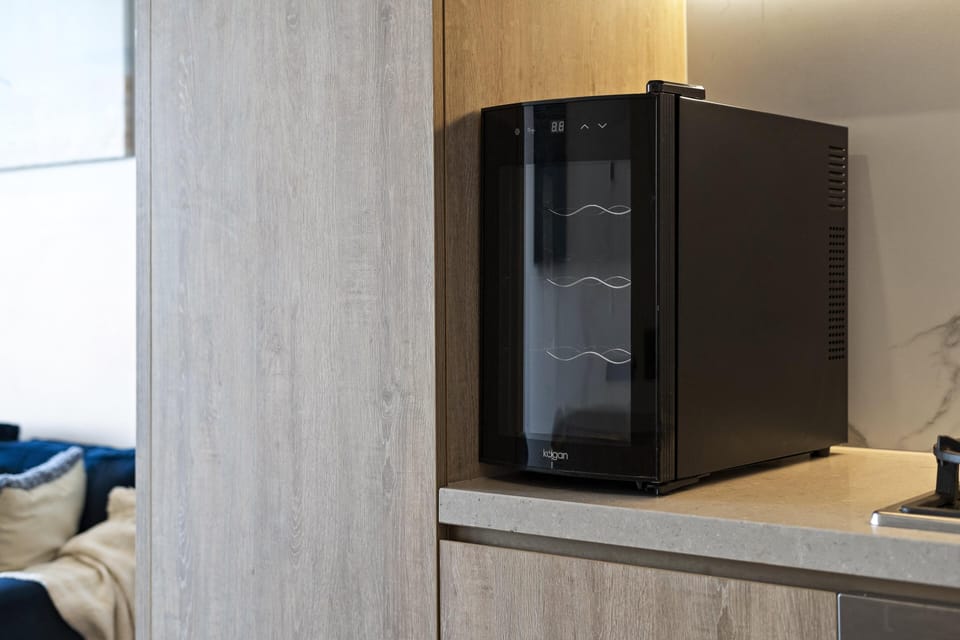 The elegant fully equipped modern kitchen