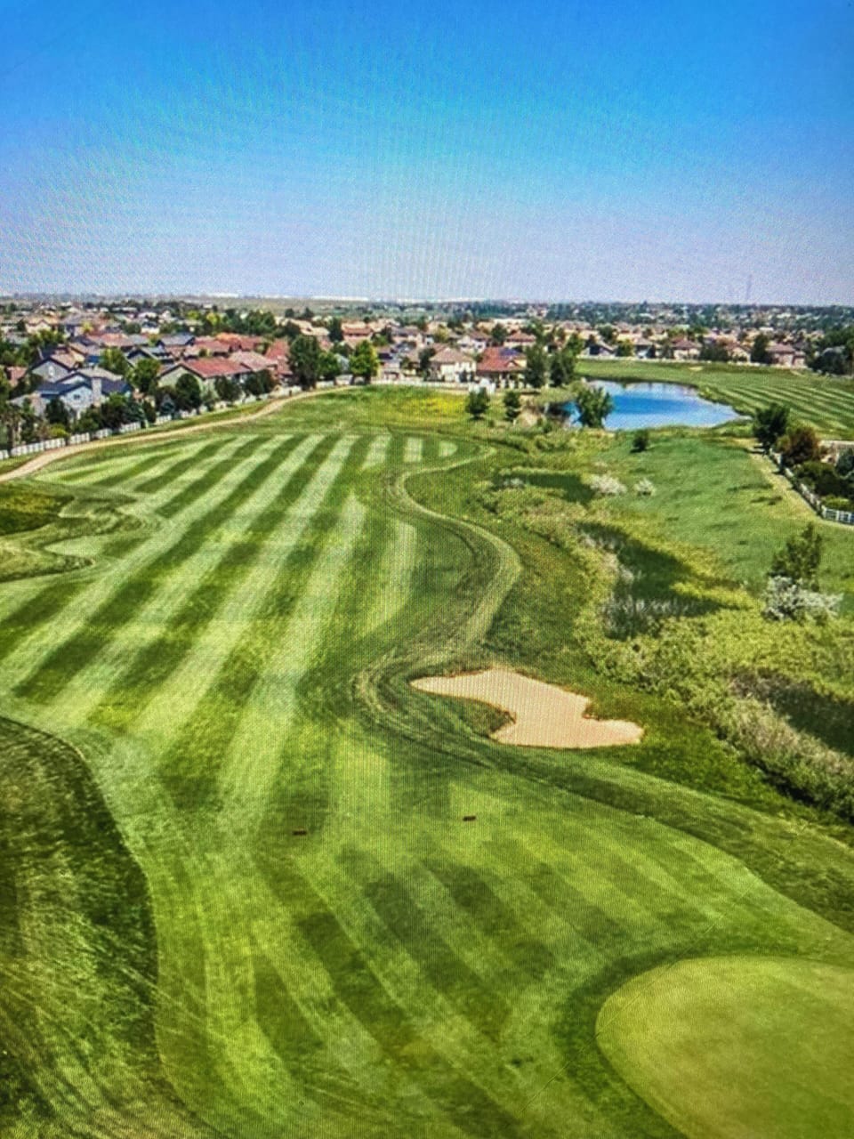 Golf course one block from house