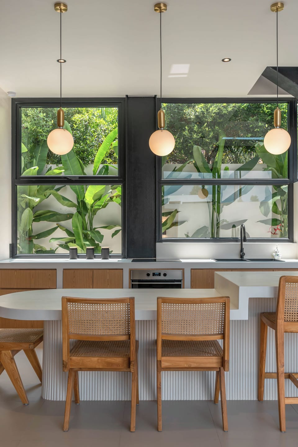 Luxury Villa, Pool View | Private kitchen | Fridge, microwave, oven, stovetop