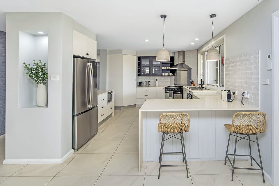Shared fridge, shared microwave, highchair