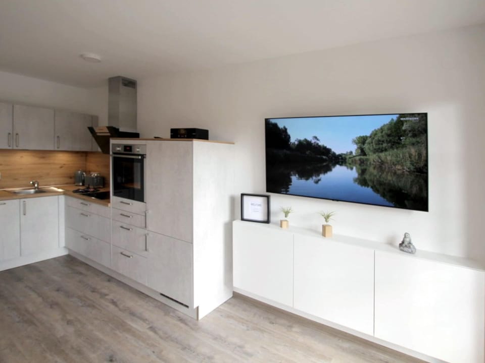 Fridge, microwave, oven, coffee/tea maker