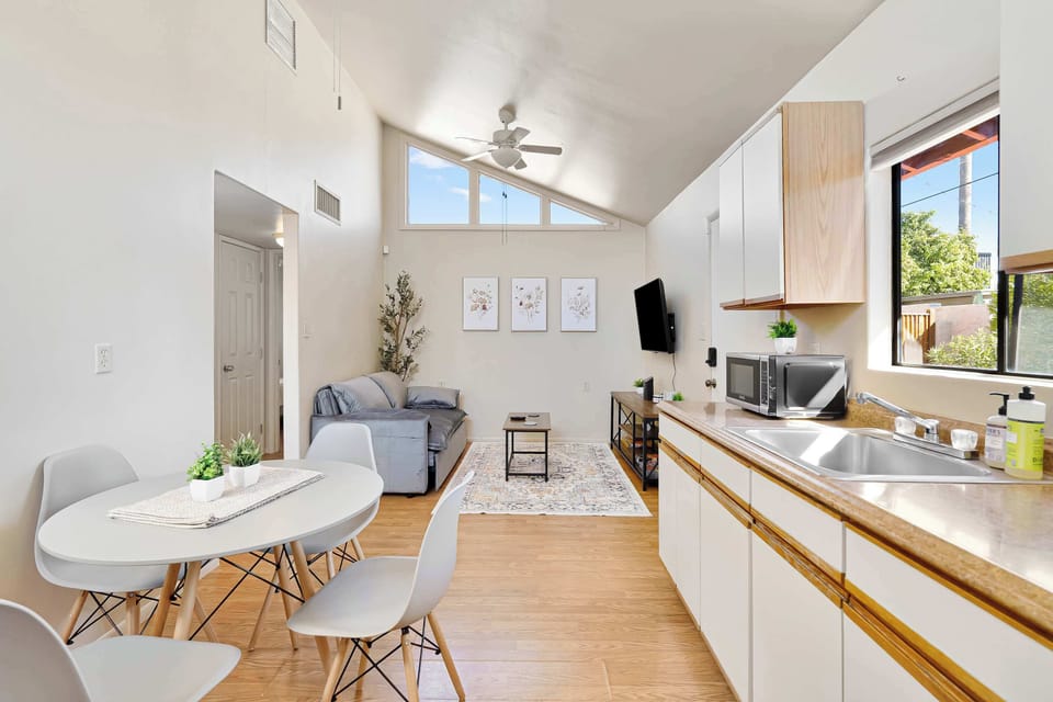 Plenty of natural light makes this space warm and welcoming for your stay