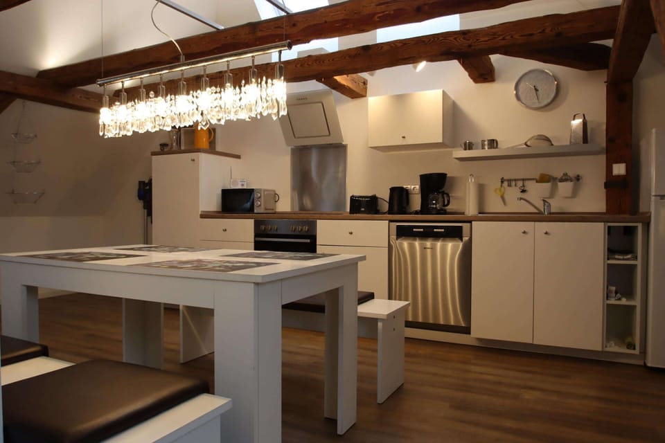 Classic Apartment, 1 Bedroom | Private kitchen | Fridge, microwave, oven, dishwasher