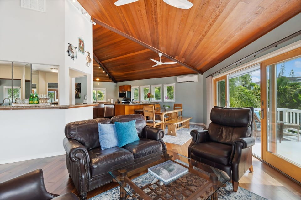 The living area with comfortable furniture
