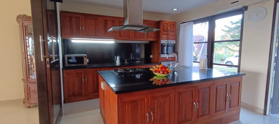 Four Bedroom Private Pool Villa | Private kitchen | Full-size fridge, microwave, oven, stovetop