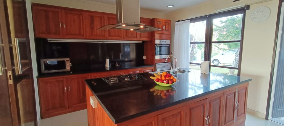 Four Bedroom Private Pool Villa | Private kitchen | Full-size fridge, microwave, oven, stovetop