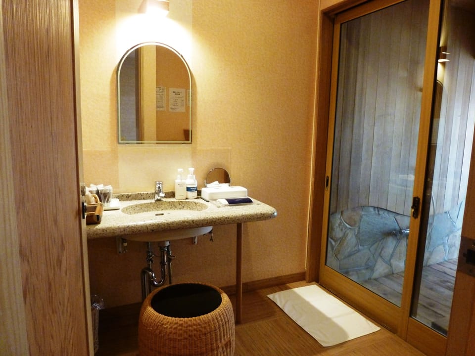 Family Room Mainsonette, Non Smoking with Tatami Area and Private Open-Air Bath | Bathroom amenities | Separate tub and shower, spring water tub, free toiletries, hair dryer