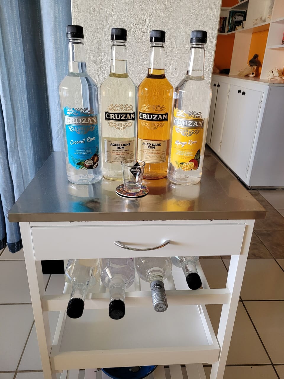 Welcome drink from rum bar