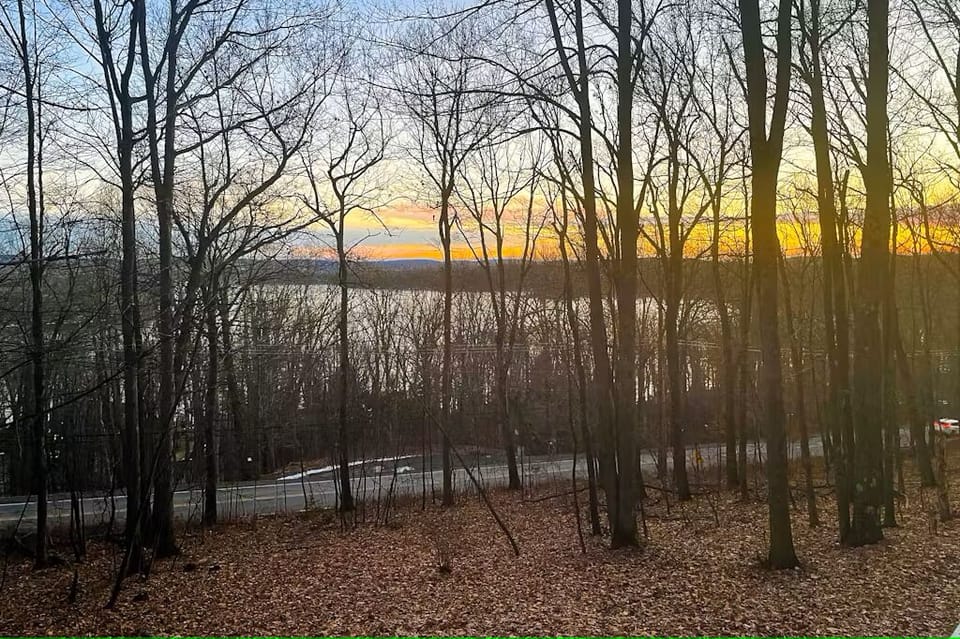 View of Deep Creek Lake during fall and winter.