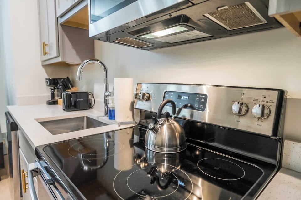 Kitchen: A cozy kitchen where simple meals feel right at home.