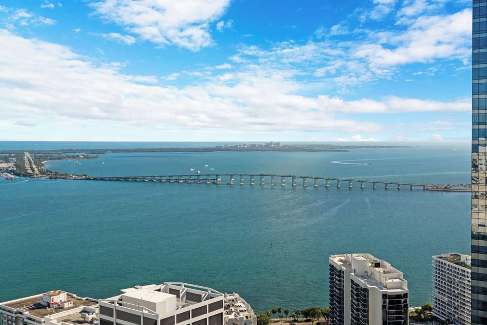See Biscayne Bay and the Atlantic Ocean from your living room!
