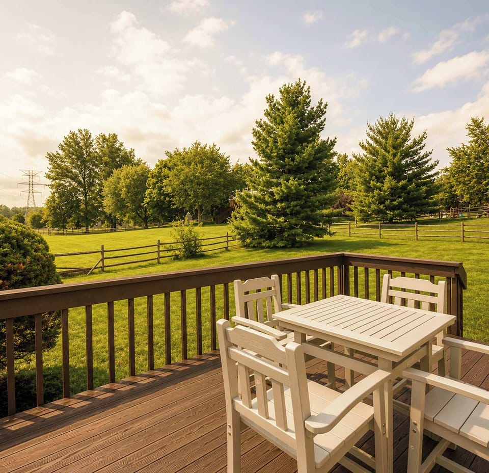 Deck with outdoor seating