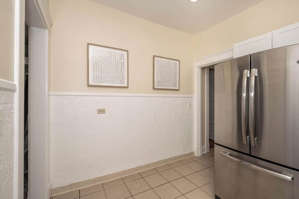 The updated kitchen offers ample storage space & fantastic amenities