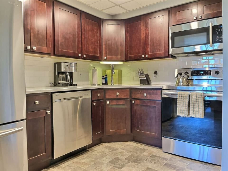 Prepare meals with ease in this modern kitchen