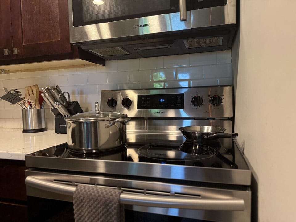 Prepare meals with ease in this modern kitchen