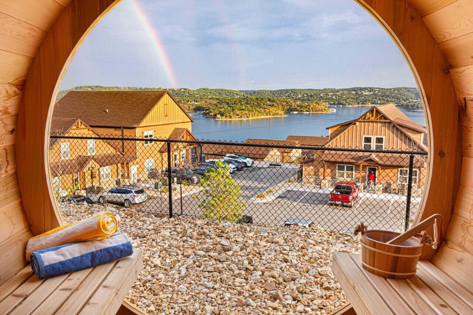 Private Sauna steps away from back deck - w/ Amazing Lake Views!