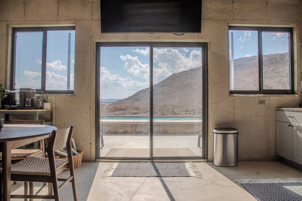 Pool view from living room