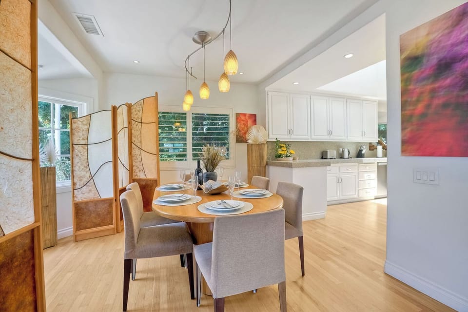 Dining table with seating for 6