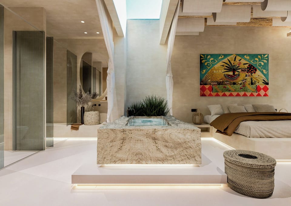 Luxury Suite, Sea View | Deep soaking bathtub