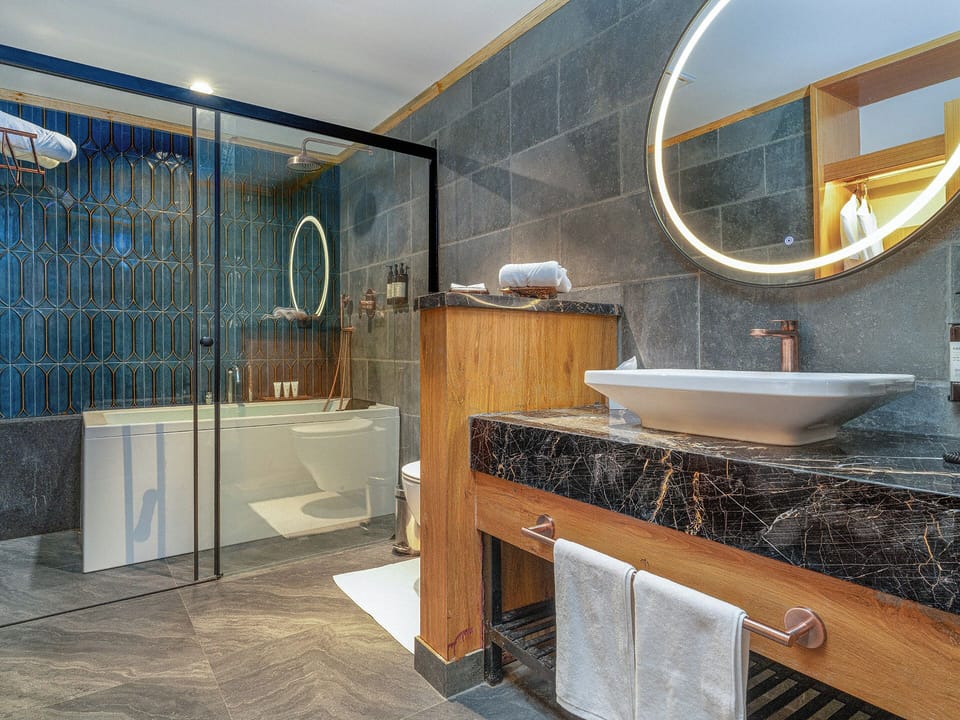 Premium Room | Bathroom | Separate tub and shower, jetted tub, free toiletries, hair dryer