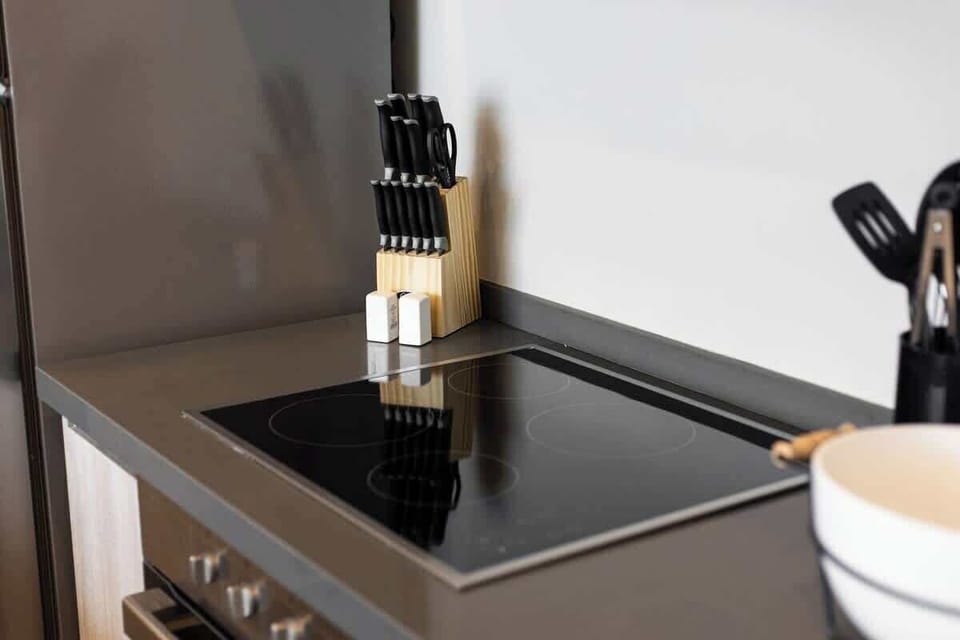 An electric stove for meals at home. 