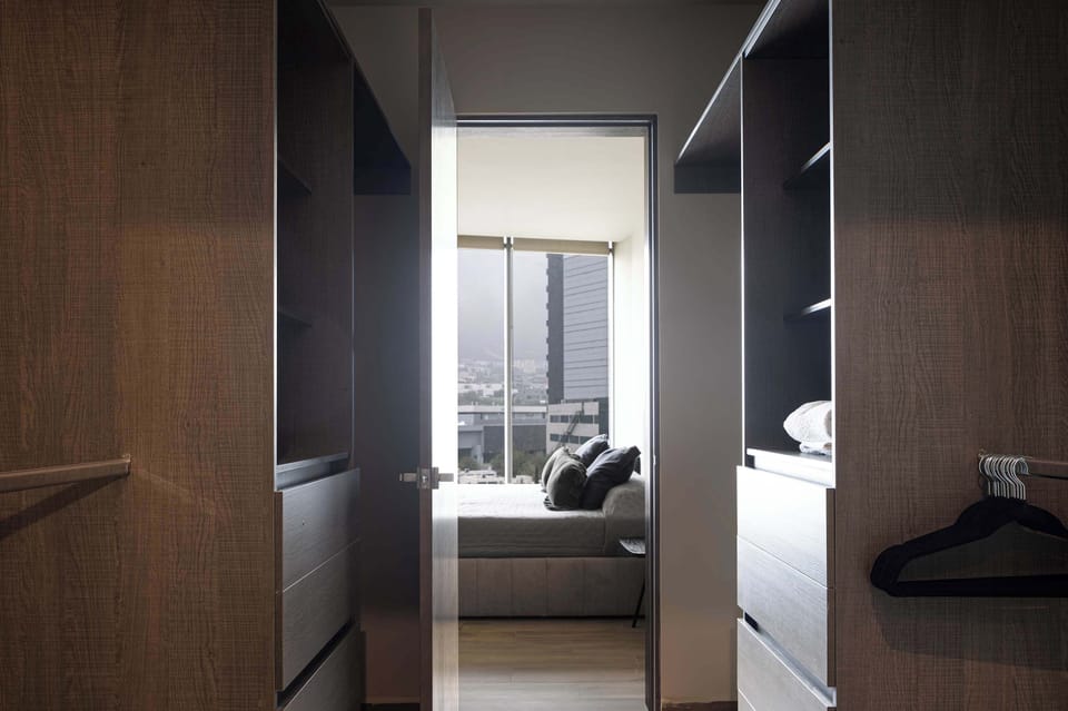 Walk-in closet with ample storage space for easy unpacking.