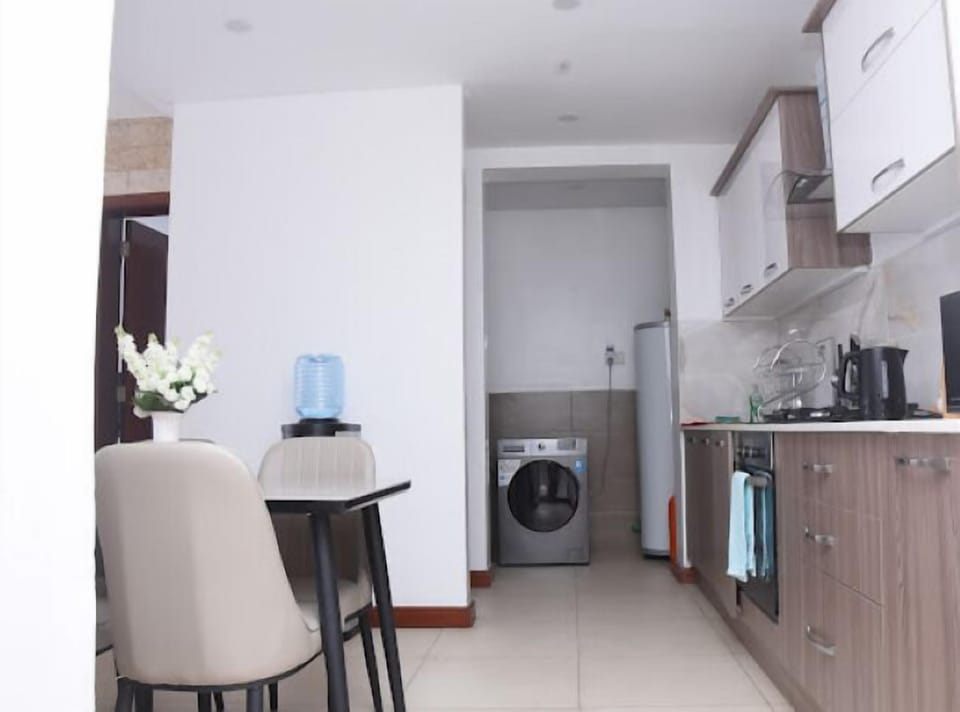 Classic Apartment | Private kitchen | Fridge, microwave, oven, blender
