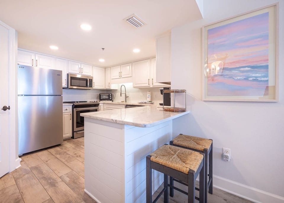 Condo, 2 Bedrooms | Private kitchen | Coffee/tea maker, fridge, oven