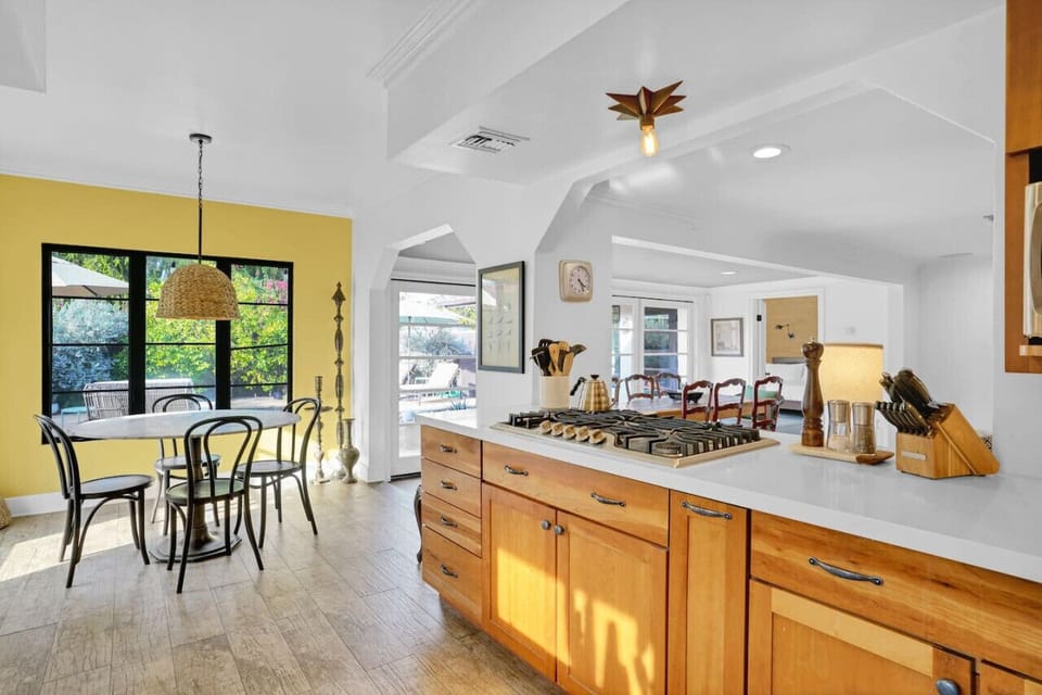 A view of our kitchen and dining area