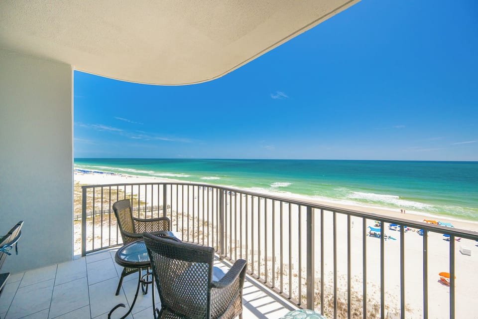 Your balcony invites you to sip morning coffee while listening to waves along the gulf coast