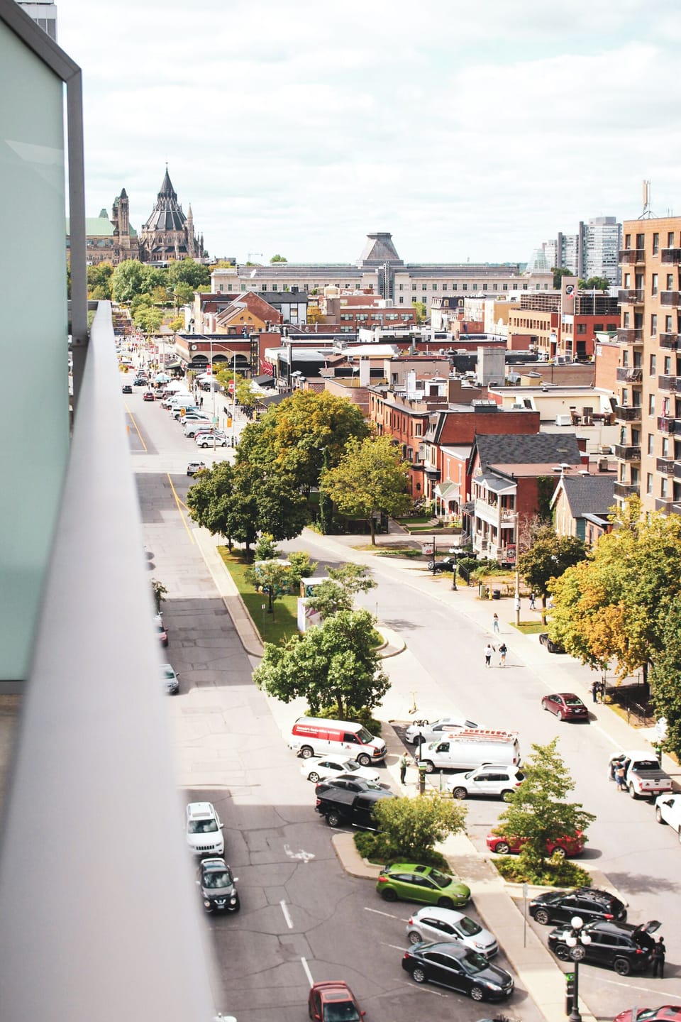 View from balcony toward Parliament Hill and ByWard Market 