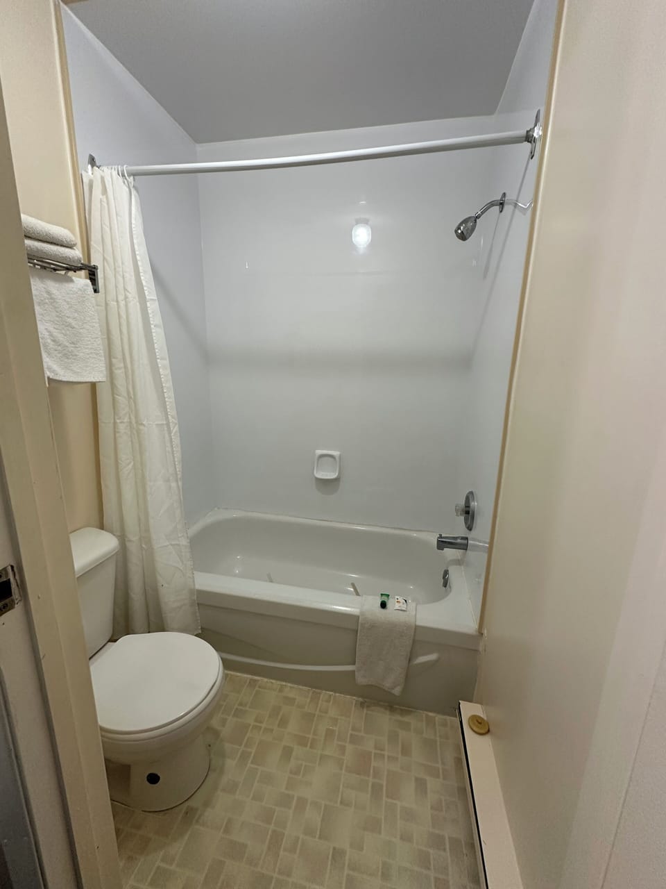 Economy Double Room, 2 Queen Beds | Bathroom | Free toiletries, towels, soap, shampoo