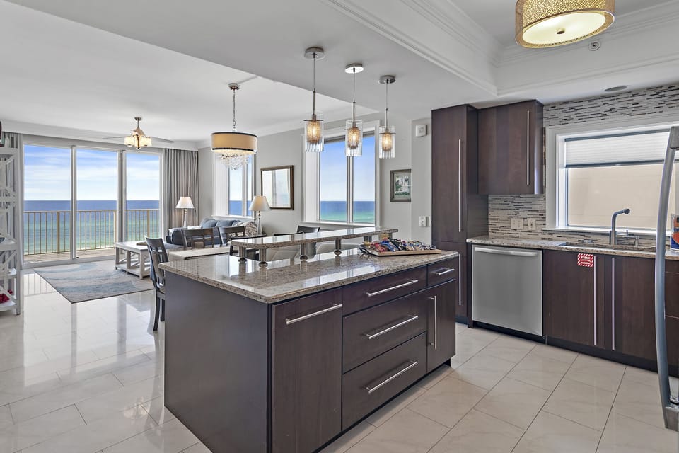 Cook meals in your fully stocked and Remodeled kitchen with Gulf Views - Welcome to your home away from home! 