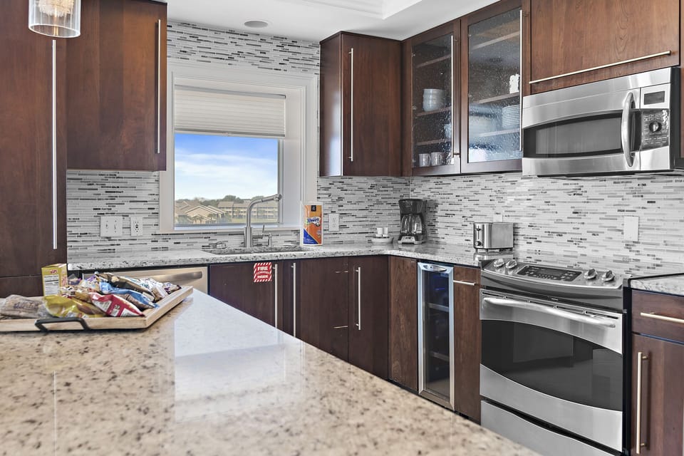 Well stocked and fully remodeled kitchen - perfect for preparing meals for your group!
