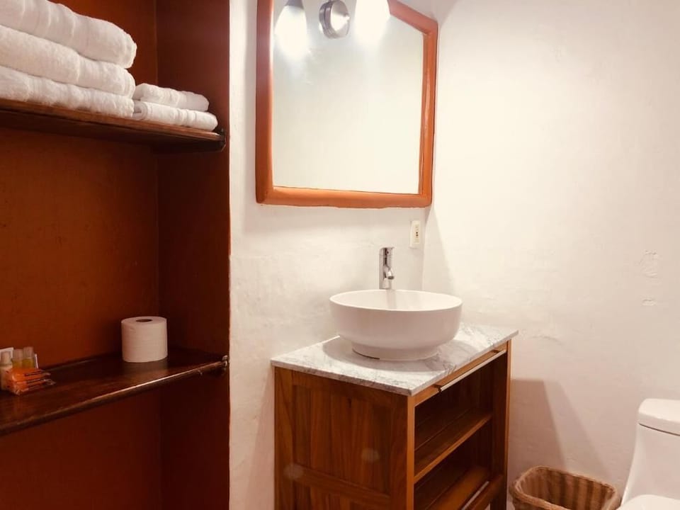 Basic Room | Bathroom | Shower, hair dryer, towels, soap