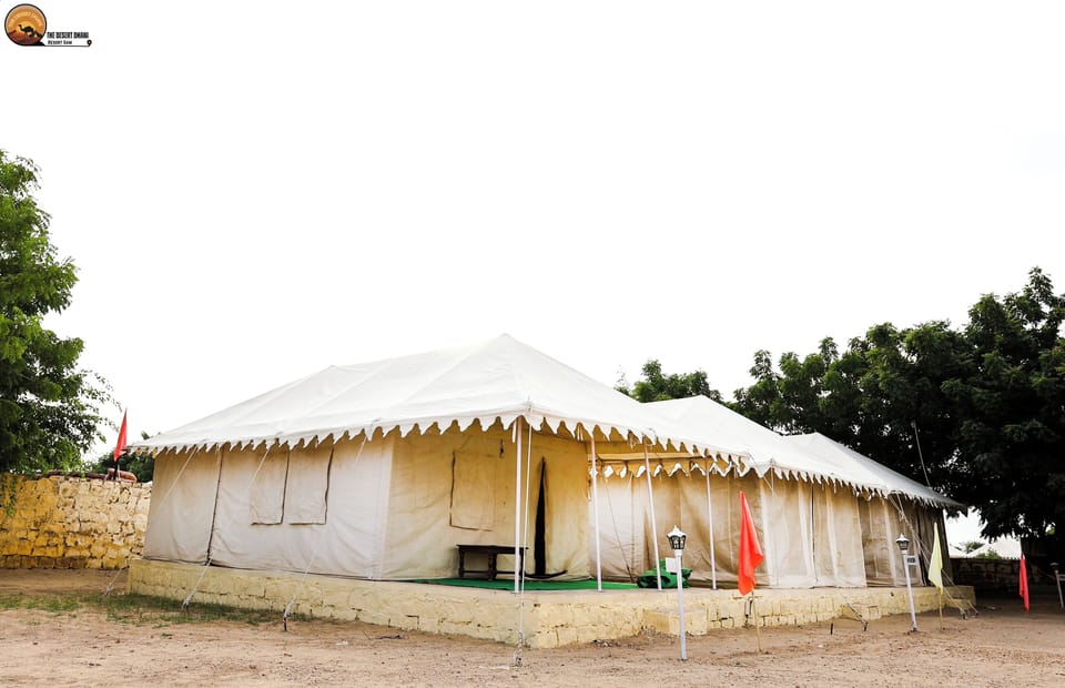 Deluxe Tent, Desert View | 1 bedroom, desk, laptop workspace