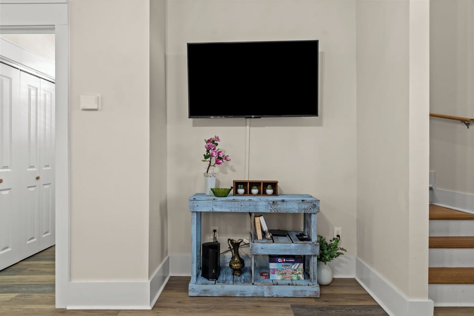 Cable television with highspeed internet, books, and board games