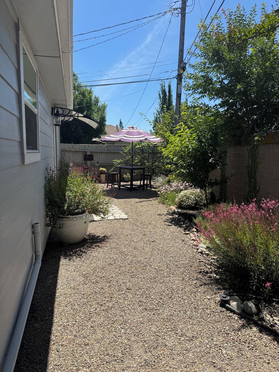 Private backyard