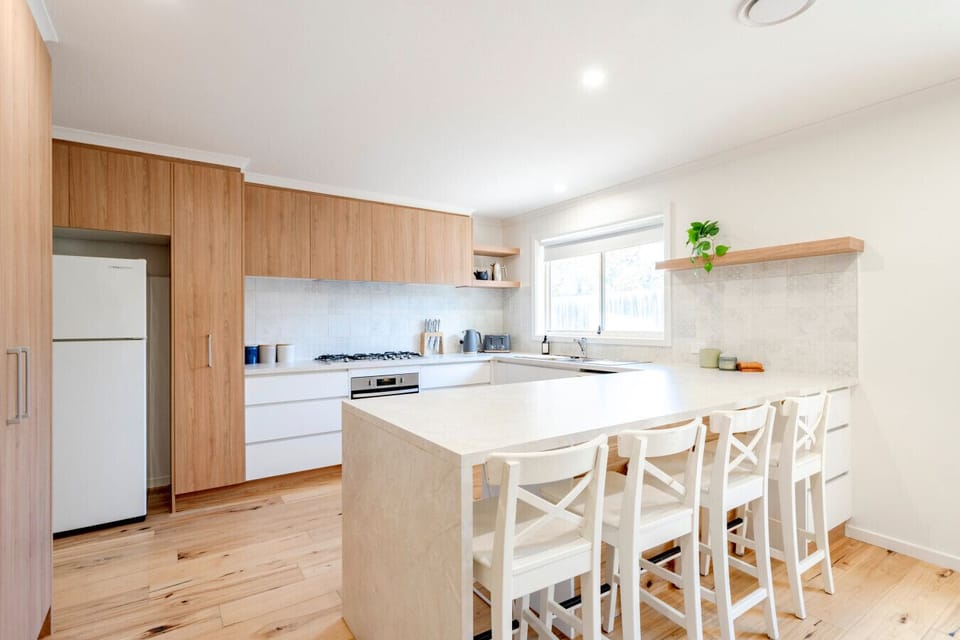 Spacious kitchen with island and quality appliances