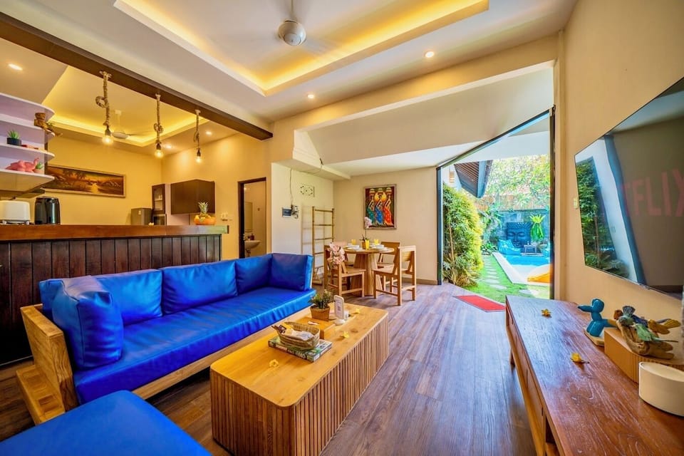 Villa, 2 Bedrooms, Private Pool | Living area | Flat-screen TV