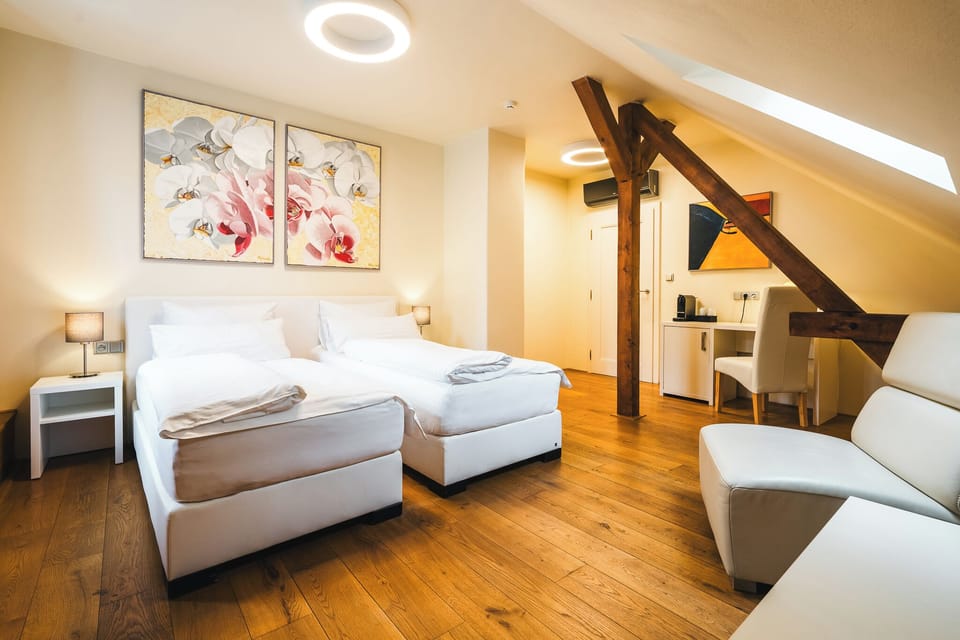 Deluxe Twin Room | Minibar, in-room safe, individually decorated, individually furnished