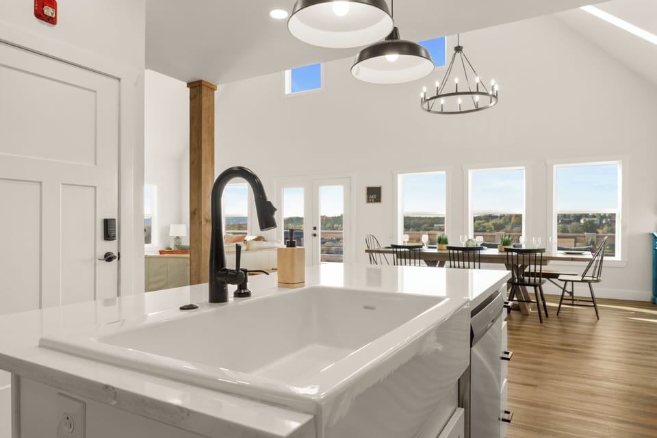 The kitchen is equipped with all the cookware, cutlery & appliances you need.