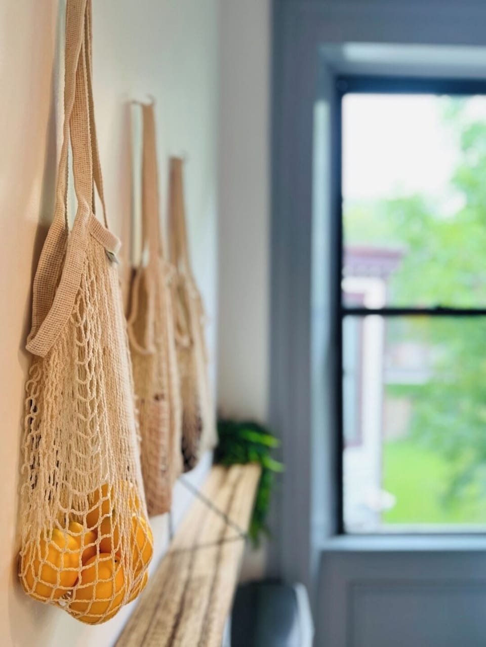 Some functional decor for your use during your stay like these reusable bags