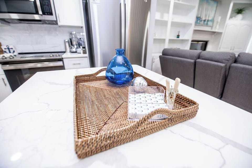 Recently renovated kitchen with quartz countertops, stainless steel appliances, and all the gadgets, tools, and amenities you need to cook wonderful meals.