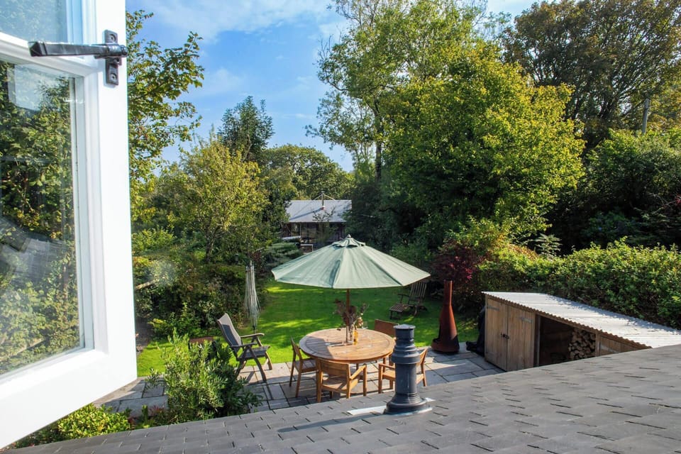 View of the rear garden from the bedroom window
